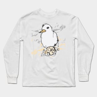 Fairy tern on an egg sketch Long Sleeve T-Shirt